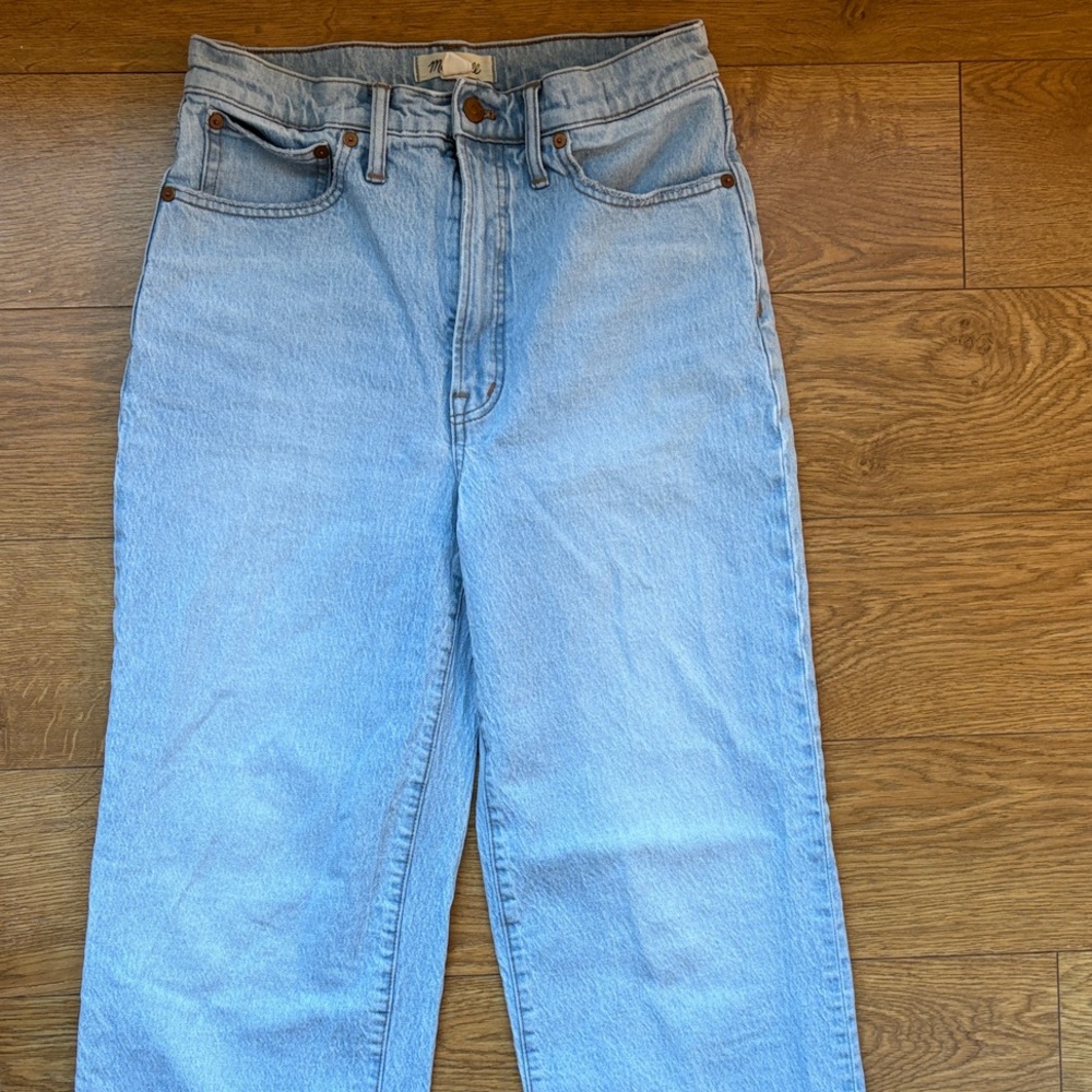 Madewell The Perfect Vintage Wide Leg Crop Light Wash Denim